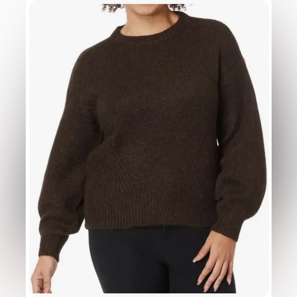 NWOT Madewell Wool-Blend Wedge Sweater Brown Small